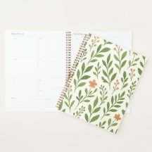 Padrão Botânico Minimalista com Folhas Verdes