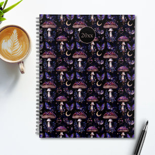 Agenda Padrão Celestial de Borboleta, Floral e Cogumelo