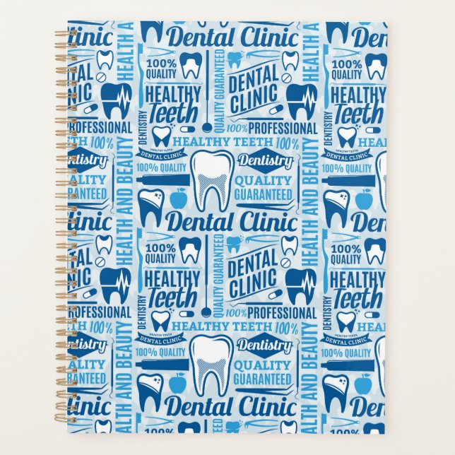 Agenda Padrão Clínico Dental Azul (Frente)