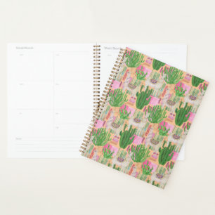 Agenda Padrão Colorida Watercolor Llama