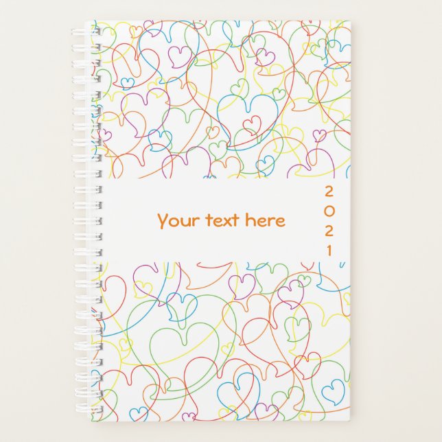 Agenda Padrão Coração Corante Corante Corajoso - Coração  (Frente)