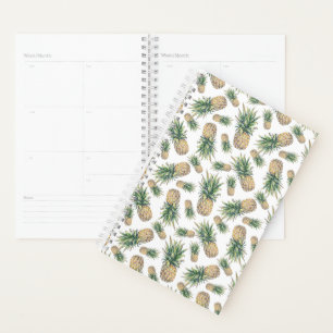 Agenda Padrão de Abacaxi de Aquarela