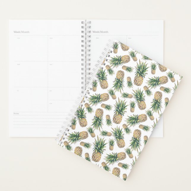 Agenda Padrão de Abacaxi de Aquarela (Exibição)