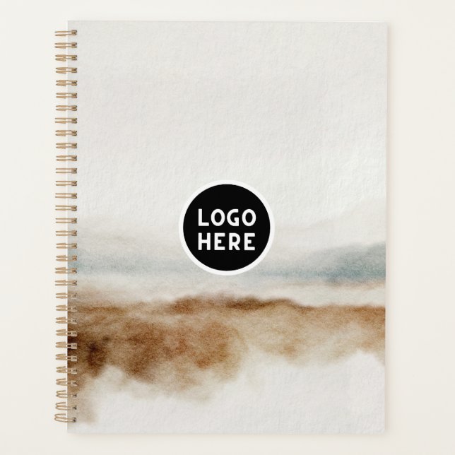 Agenda Padrão de Abstrato de Aquarela Natural Minimalista (Frente)