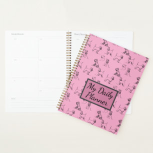 Agenda Padrão de Arte da Linha Miniatura Schnauzer 001 Ro