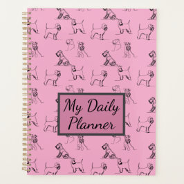 Agenda Padrão de Arte da Linha Miniatura Schnauzer 001 Ro