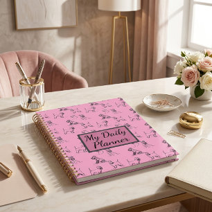 Agenda Padrão de Arte da Linha Miniatura Schnauzer 001 Ro