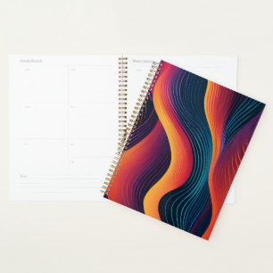 Agenda padrão de arte das linhas abstrato