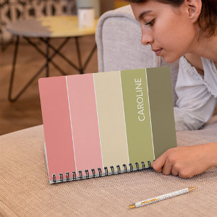Agenda Padrão de Arte de Stripes de Bloqueio Multicolores
