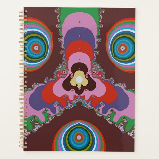 Agenda Padrão de Arte Retro Psicodélico dos Anos 70 (Frente)