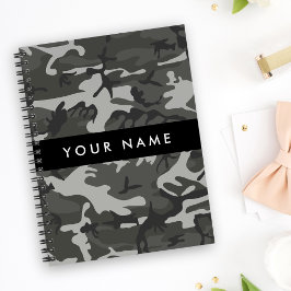 Agenda Padrão de Camuflagem Cinza, Seu nome, Personalizar