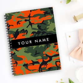 Agenda Padrão de Camuflagem Laranja, Seu nome, Personaliz