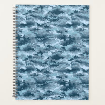 Padrão de camuflagem pixelada militar azul