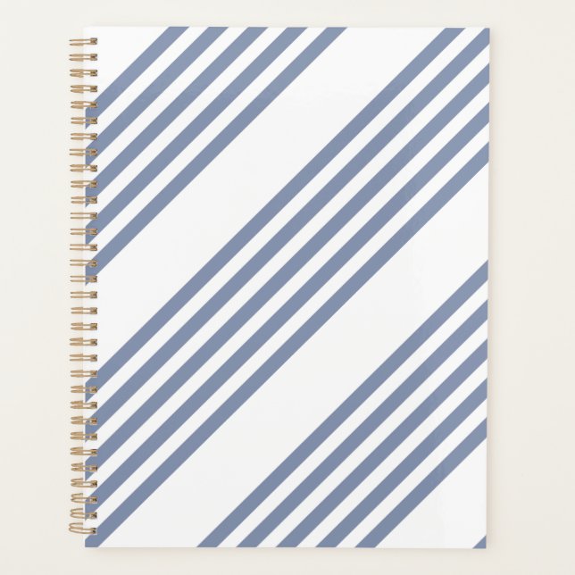 Agenda Padrão de cinco faixas de cinza azul e branco (Frente)