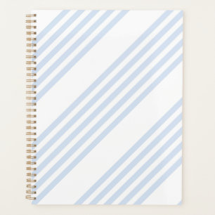 Agenda Padrão de cinco listras azul-claro e branco