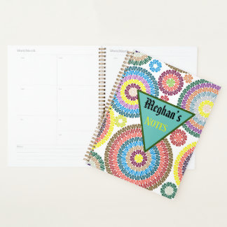 Agenda Padrão de círculo concêntrico colorido personaliza