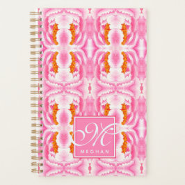 Agenda Padrão de Coletor Rosa-Rosa-Abstrato para Elegante