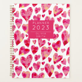 Agenda Padrão de Coração de Amor Colorido Personalizado