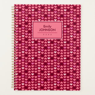 Agenda Padrão de Coração Rosa 