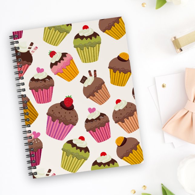 Agenda Padrão de Cupcake, Padrão de Muffin, Chocolate, Co (Criador carregado)