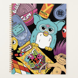 Agenda Padrão de Desenho Nostálgico dos Anos 90 Retro e T