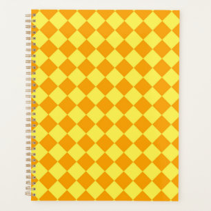Agenda Padrão de Diamante do Verificador Amarelo Laranja