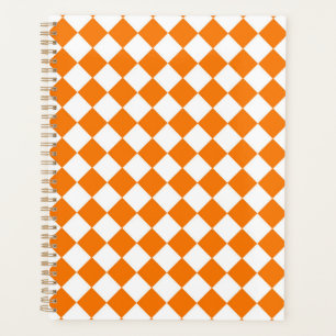 Agenda Padrão de Diamante do Verificador Branco Laranja