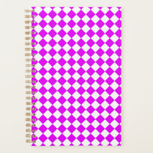 Agenda Padrão de Diamante do Verificador Branco Rosa