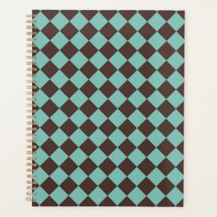 Agenda Padrão de Diamante do Verificador de Teal Brown