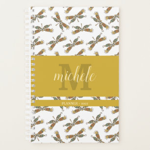 Agenda Padrão de Dragonfly na moda Monograma