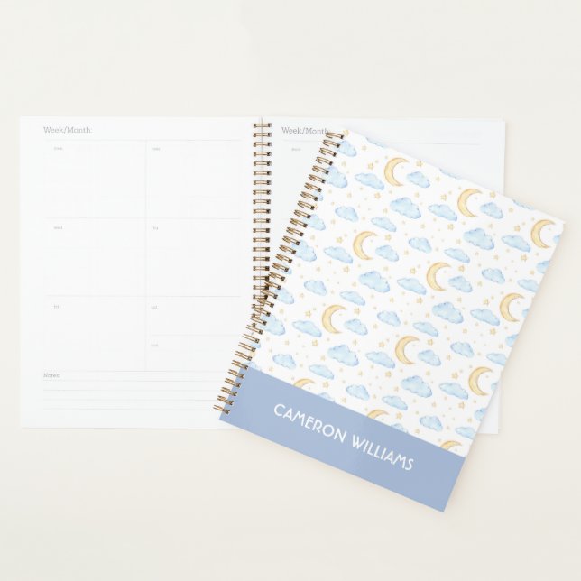 Agenda Padrão de estrelas e nuvens de aquarela (Exibição)