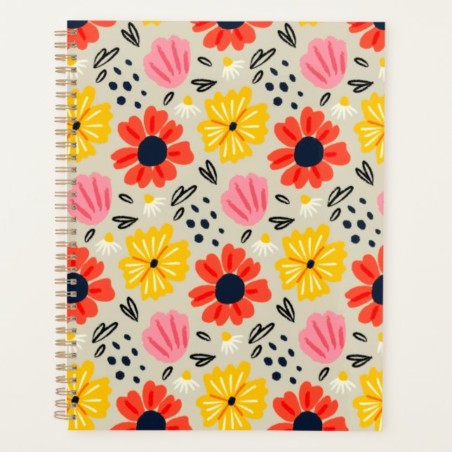 Agenda Padrão de Flor de Primavera  (Frente)