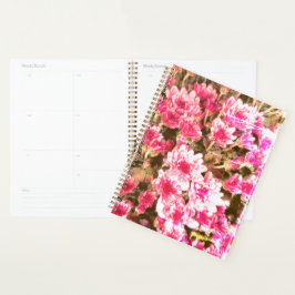 Agenda Padrão de Flor de Rosa – Design Botânico Suave