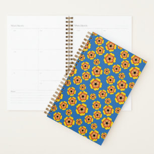 Agenda Padrão de Flores de Laranja Amarelo