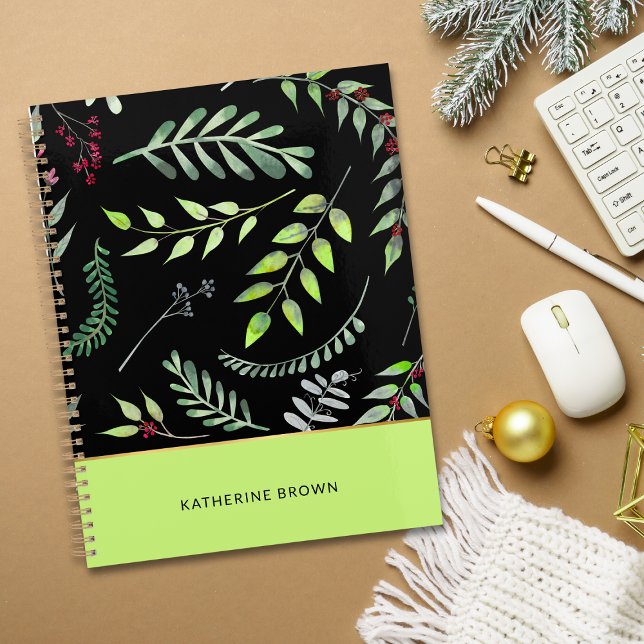 Agenda Padrão de Folhas Elegantes Fofo com Classe (Criador carregado)