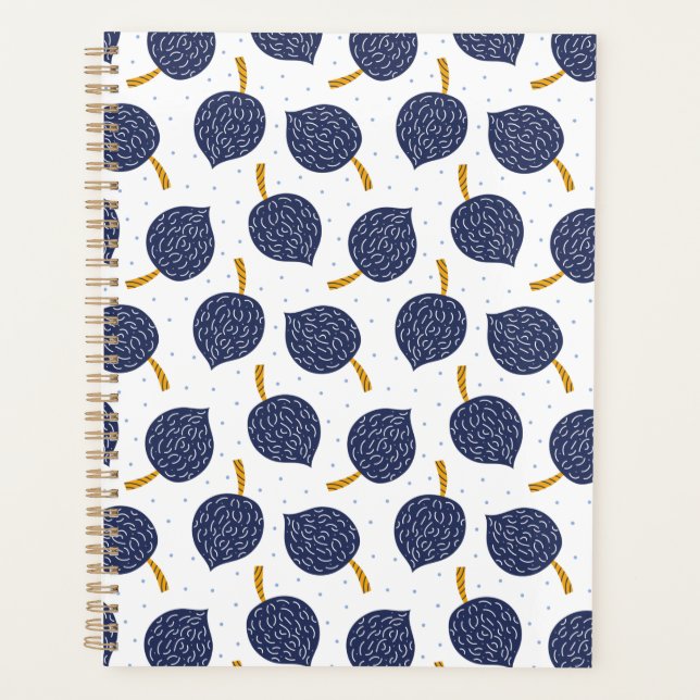 Agenda Padrão de Fruta da bomba voadora Abstrato azul mar (Frente)
