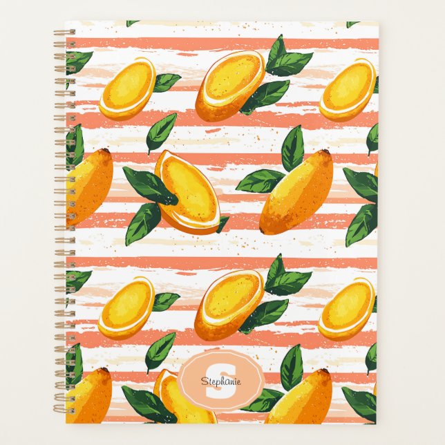 Agenda Padrão de Fruta de Mango com Folhas Verdes (Frente)