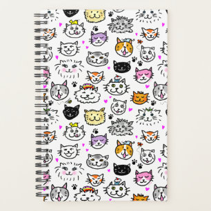 Agenda Padrão de Gato Whimsical Faces