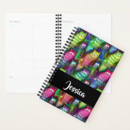 Agenda Padrão de gatos gradiente coloridos