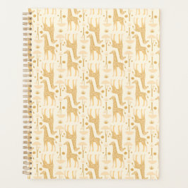 Agenda Padrão de Girafa Safari Amarelo Dourado