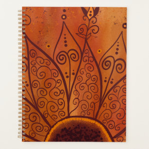 Agenda Padrão de girassol abstrato