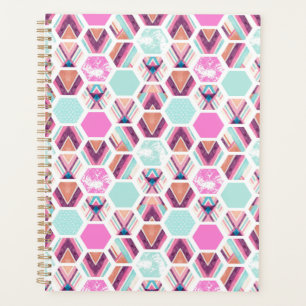Agenda Padrão de Hexágono de Aquarela