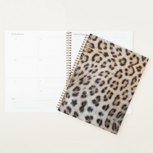 Agenda Padrão de impressão de peles de leopardo-na moda e