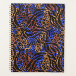 Agenda Padrão de impressão do leopardo e da zebra luxuoso