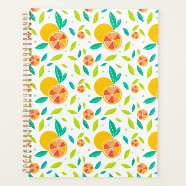 Agenda Padrão de Laranjas Doce da Aquarela (Frente)