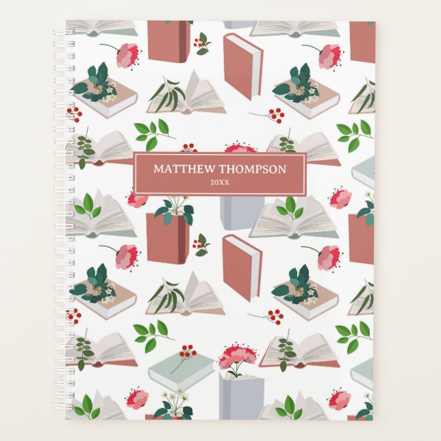 Agenda Padrão de Leitura de Livros Botânicos e Biblioteca (Frente)