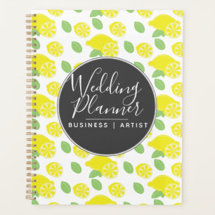 Agenda Padrão de Limão Moderno Casamento Amarelo