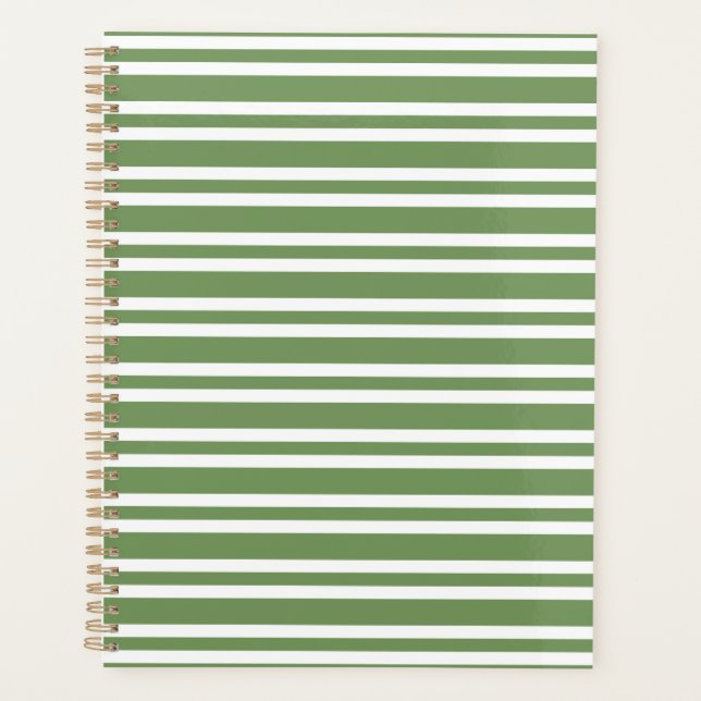 Agenda Padrão de Listras Brancas Verdes (Frente)