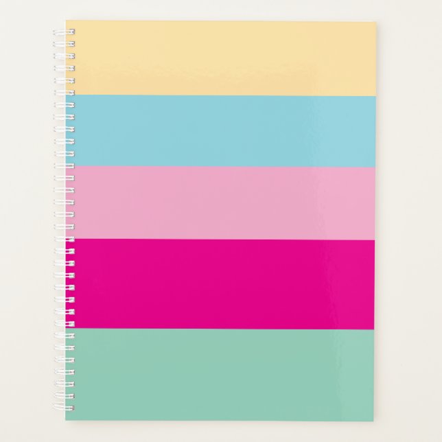 Agenda Padrão de Listras Coloridas (Frente)