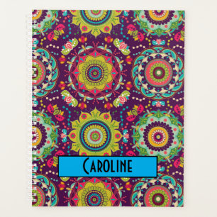 Agenda Padrão de Mandala Retroativo Personalizado